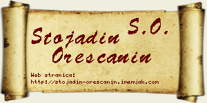 Stojadin Oreščanin vizit kartica
